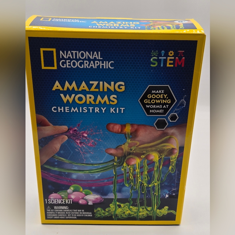 NATIONAL GEOGRAPHIC NEW Amazing Worm Chemistry Kit Stem - Picture 2 of 3